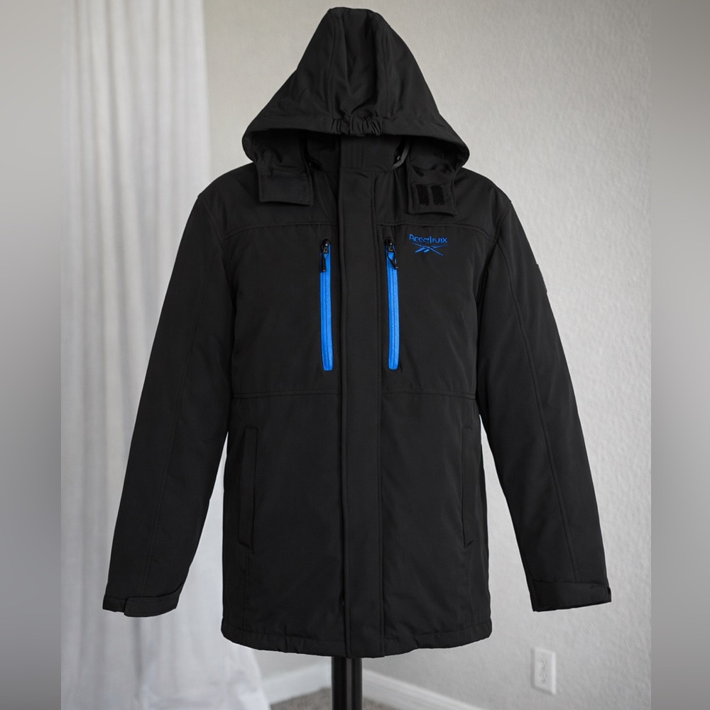 Reebok Youth XL 3-in-1 Heavyweight Waterproof Winter Jacket Black Blue
